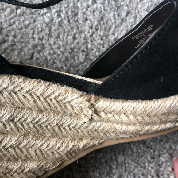 EUC ASOS Black Wide Fit Espadrille Wedges - Picture 7 of 10